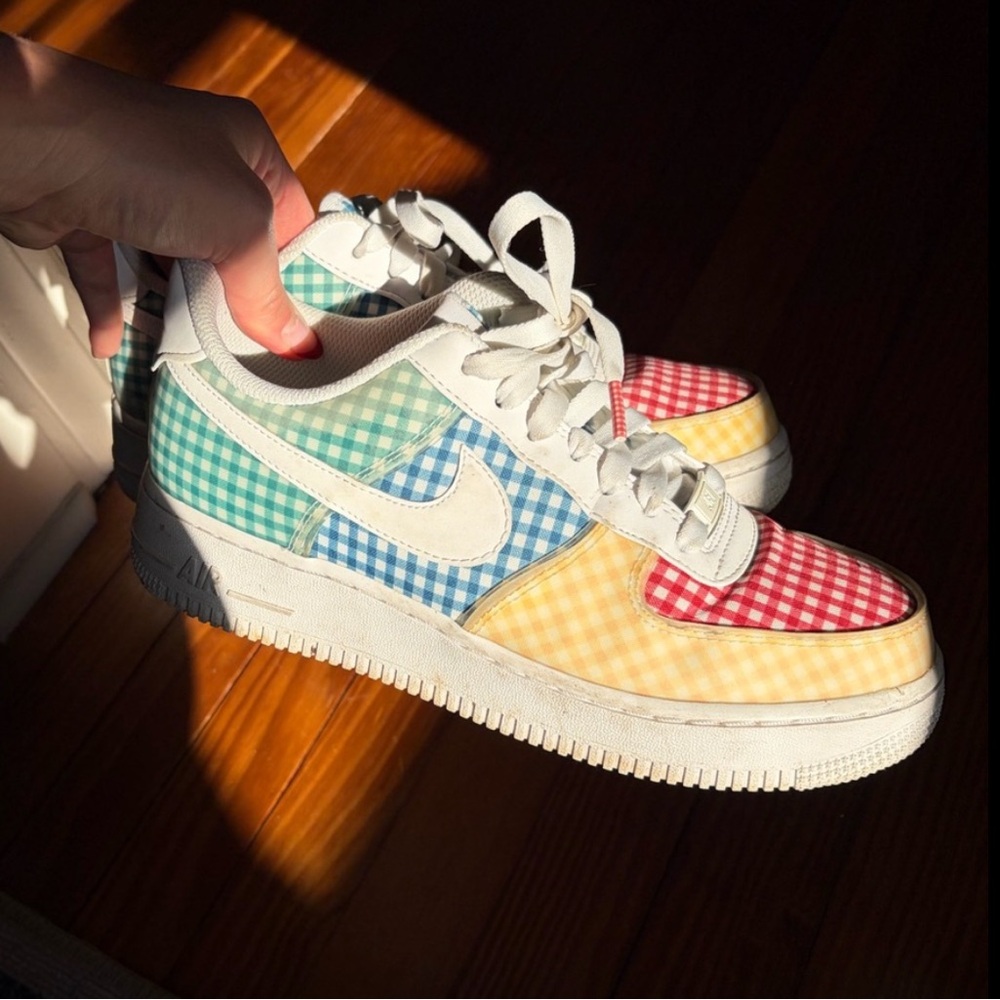 Nike Gingham Checkered Sneakers - Red, Blue, Yellow, Green